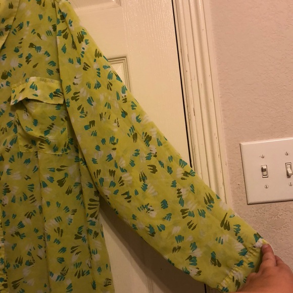 Long sleeve sheer button up Lane Bryant top - Picture 3 of 5